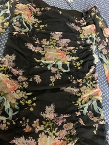 Floral Print Ruched Mini Dress