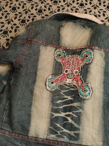 Denim Jacket with Sherpa Collar