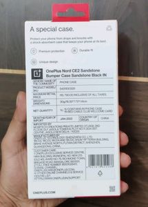 OnePlus Nord CE 2 Sandstone Bumper Case (Black)
