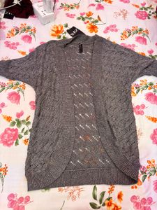 Gray Knit Open Cardigan🎀