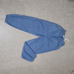 Blue Baggy Korean Pants