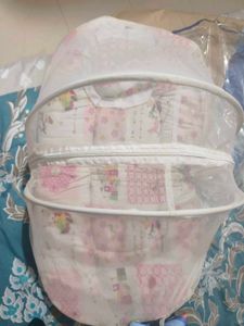 Baby Pink Bed With Pillow