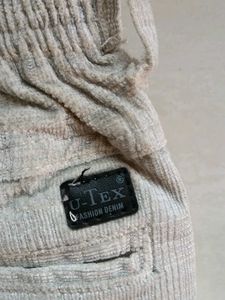 Kids Beige Pants with Belt