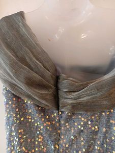 Tailor Made Silver Sequin Gown(Thailand Fabric)