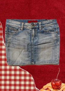 Y2k Denim Skirt Cash Only