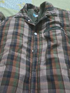 Checked Warm Coat With Pocket