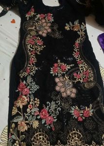 Pakistani suit with heavy embroidery