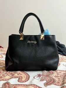 Danbaoly Black Faux Leather Handbag