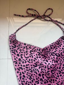 Pink Leopard Halter Top