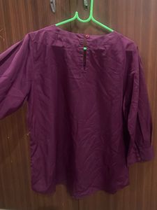 Elegant Purple Embellished Top