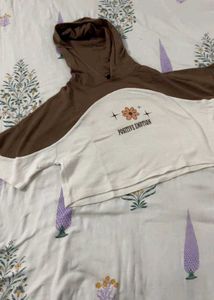 Set Of 2Cute Brown Crop &amp; Sea Green Top