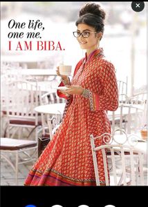 Biba Red Printed Kurti