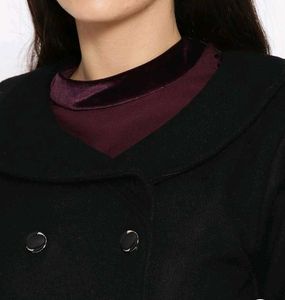 New Pure Wool Solid Coat