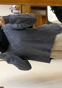 Gray Patterned Sweater