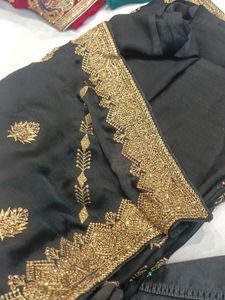 Elegant Black Saree