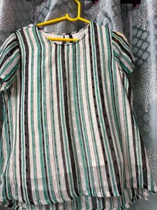 Striped Sheer Top