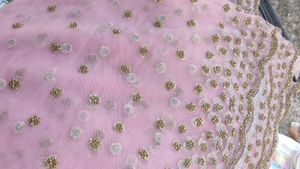 Bridal Party Wear Dupatta Pink Colour