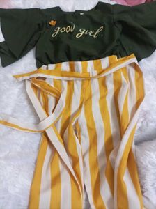 Elegant Top And Plazo Set