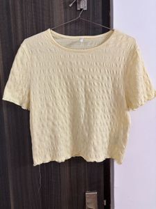 Textured French Vanilla ONLY Crop Top