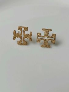 Tory Burch Logo Stud Inspired Earrings