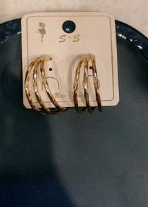 Cripple Triple Hoop Earrings