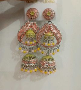 Silver Jhumka Earrings