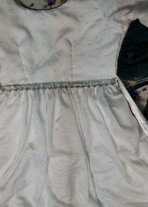 White Half Frock