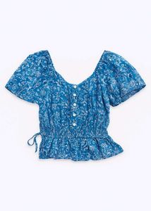 Blue Crop Top