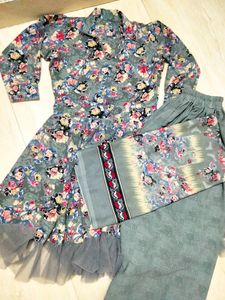 Dress With Palazzo,Big Duppata