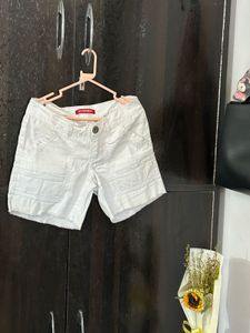 White Denim Shorts