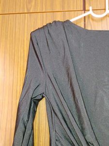 Knotted Cocktail Dress - Black (Size - S)
