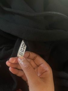 H&amp;M Black Cropped Zip Hoodie