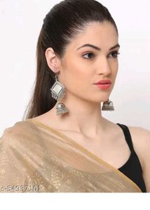 Oxidised Mirror earrings