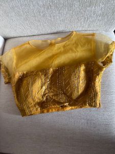 Yellow Lehanga Set With Tulle Skirt