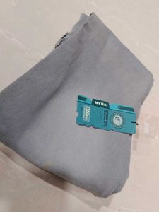 Gray High-Waisted Jeans