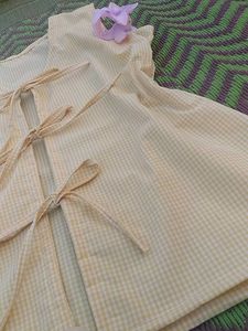 BOW PLAID TOP PINTERESTY🎀💛