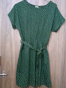 Green Polka Dot Mini Dress