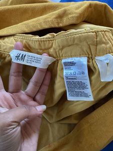 Cute Mustard Corduroy Jumper Dress