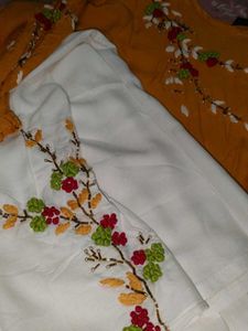 Only One Time Used Kurta With Pant Hand Embroidery