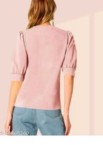 Pink Puff Sleeve Top