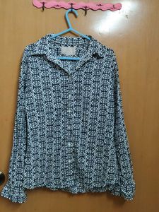 Patterned Button-Down Shirt