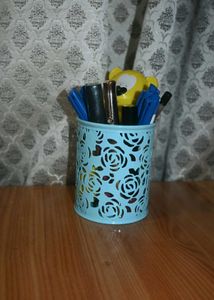 Cute Blue Floral Pen Holder/Pencil Stand