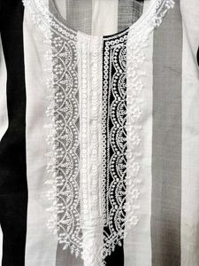 Black White Kurta