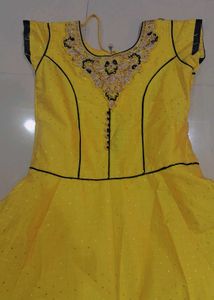 Elegant  Yellow Ethnic Gown