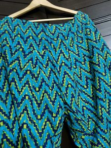 Blue Patterned Cotton Salwar