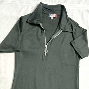 FYK Polo Dress - Dark Grey