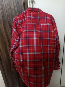 Red Shirt With Checks...XL Size
