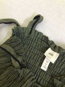 H&amp;M Olive Green Button-Down Dress Bust34-36