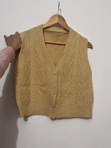 Knitted Button-Down Vest