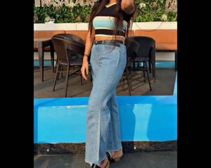 Striped V-Neck Knit Top